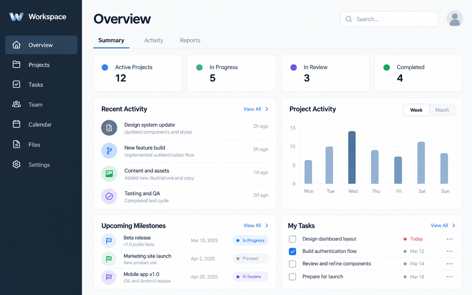 Web Apps visual concept preview
